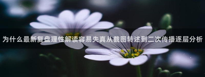 黑料网络话题:为什么最新复盘理性解读容易失真从截图转述到二次传播逐层分析